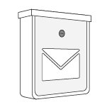 White mailboxes